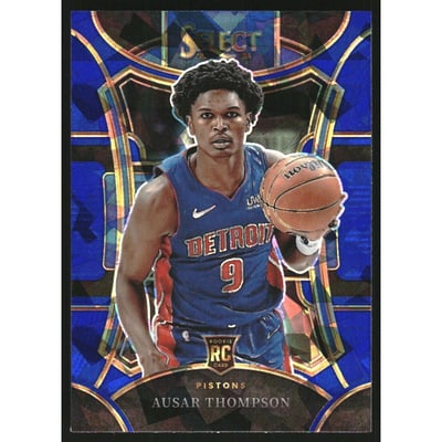 2023-24 Select Prizms Blue Cracked Ice #316 Ausar Thompson