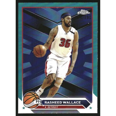 2023-24 Topps Chrome Aqua Refractors #19 Rasheed Wallace
