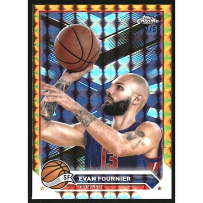 2023-24 Topps Chrome Gold Geometric Refractors #106 Evan Fournier