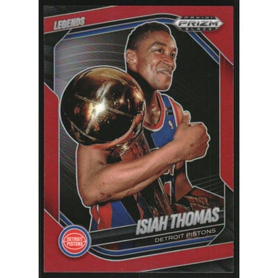 2024-25 Panini Prizm Black Prizms Red #293 Isiah Thomas LGD