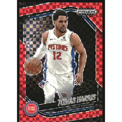 2024-25 Panini Prizm Black Prizms Red Power #95 Tobias Harris