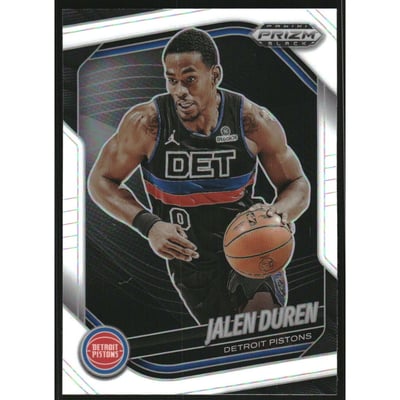 2024-25 Panini Prizm Black Prizms White #190 Jalen Duren