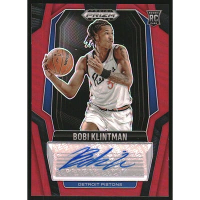 2024-25 Panini Prizm Black Rookie Signatures Prizms Red #23 Bobi Klintman