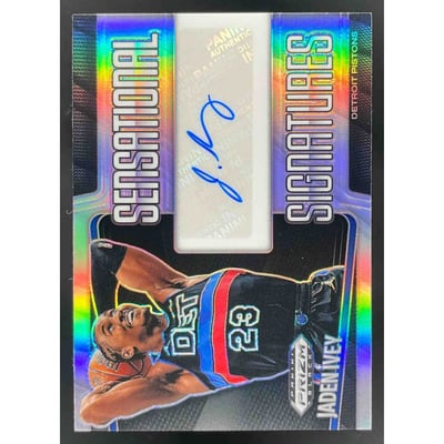 2024-25 Panini Prizm Black Sensational Silver Prizms #SS-IVY Jaden Ivey Auto