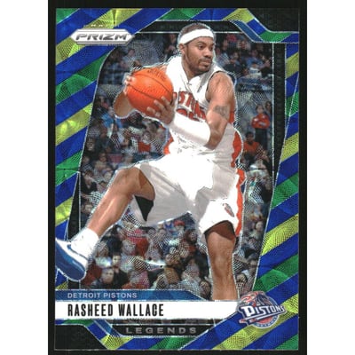 2024-25 Panini Prizm Prizms Choice Blue Yellow and Green #293 Rasheed Wallace