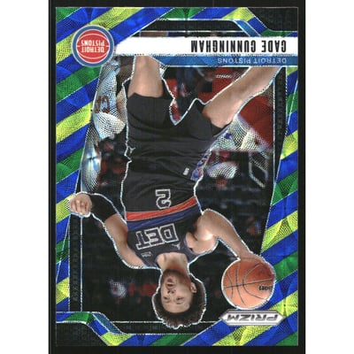 2024-25 Panini Prizm Prizms Choice Blue Yellow and Green #41 Cade Cunningham