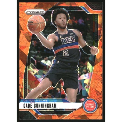 2024-25 Panini Prizm Prizms Orange Ice #41 Cade Cunningham