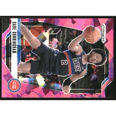 2024-25 Panini Prizm Prizms Pink Ice #41 Cade Cunningham