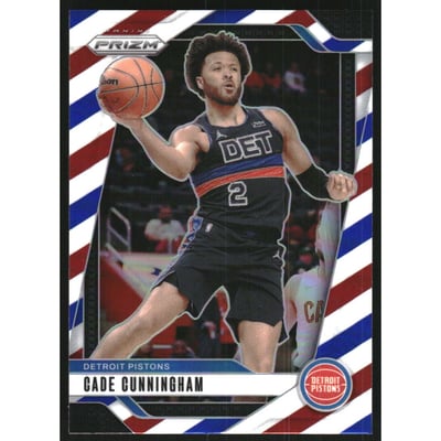 2024-25 Panini Prizm Prizms Red White and Blue #41 Cade Cunningham