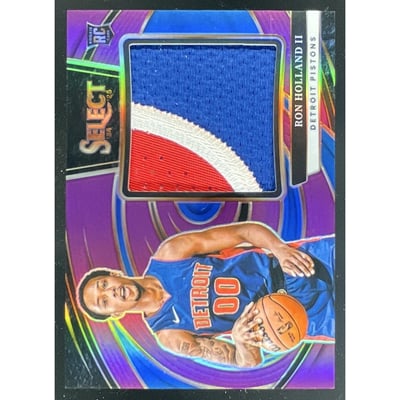 2024-25 Select Jumbo Rookie Swatches Purple Prizm #JRS-HOL Ron Holland II RC /99