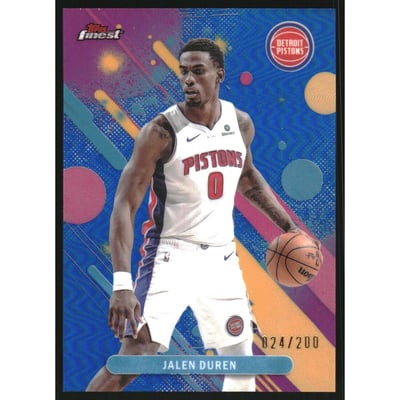 2025-26 Finest Blue Refractors #38 Jalen Duren C