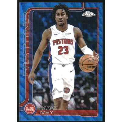 2025-26 Topps Chrome Blue Wave Refractors #61 Jaden Ivey