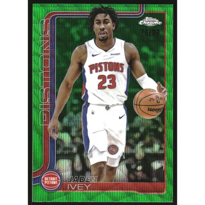 2025-26 Topps Chrome Green Wave Refractors #61 Jaden Ivey