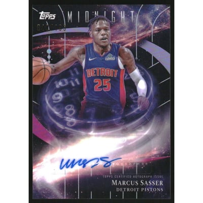 2025-26 Topps Midnight Stroke of Midnight Autographs Twilight #SMMS Marcus Sasser