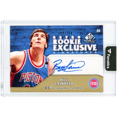Bill Laimbeer Detroit Pistons Autographed 2009-10 Upper Deck SP Game Used Edition Retro Rookie Exclusive Signatures #RR-SC #169/260 Card 