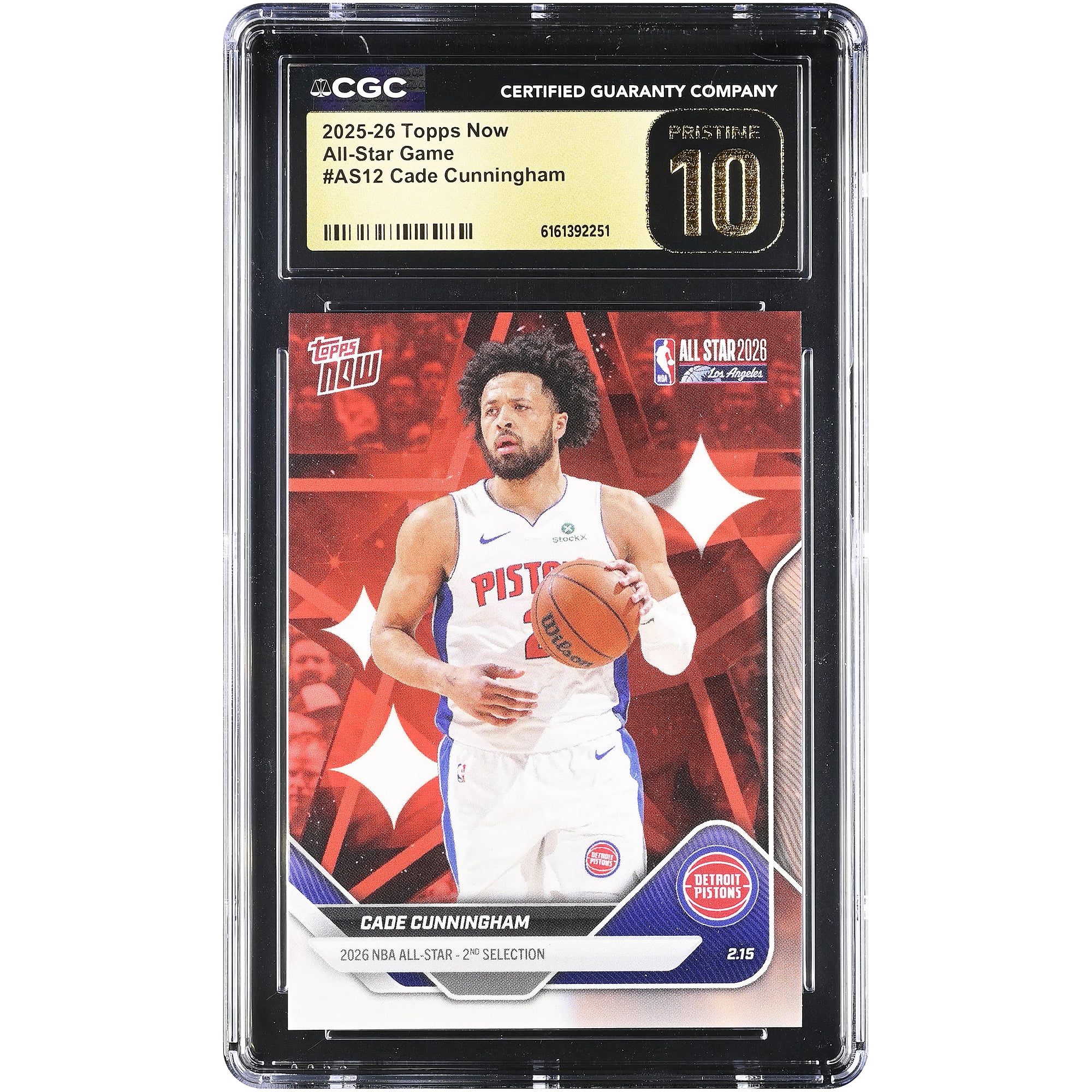 Cade Cunningham Detroit Pistons 2025-26 Topps Now All-Star Game #AS12 CGC Authenticated PRISTINE 10 Card
