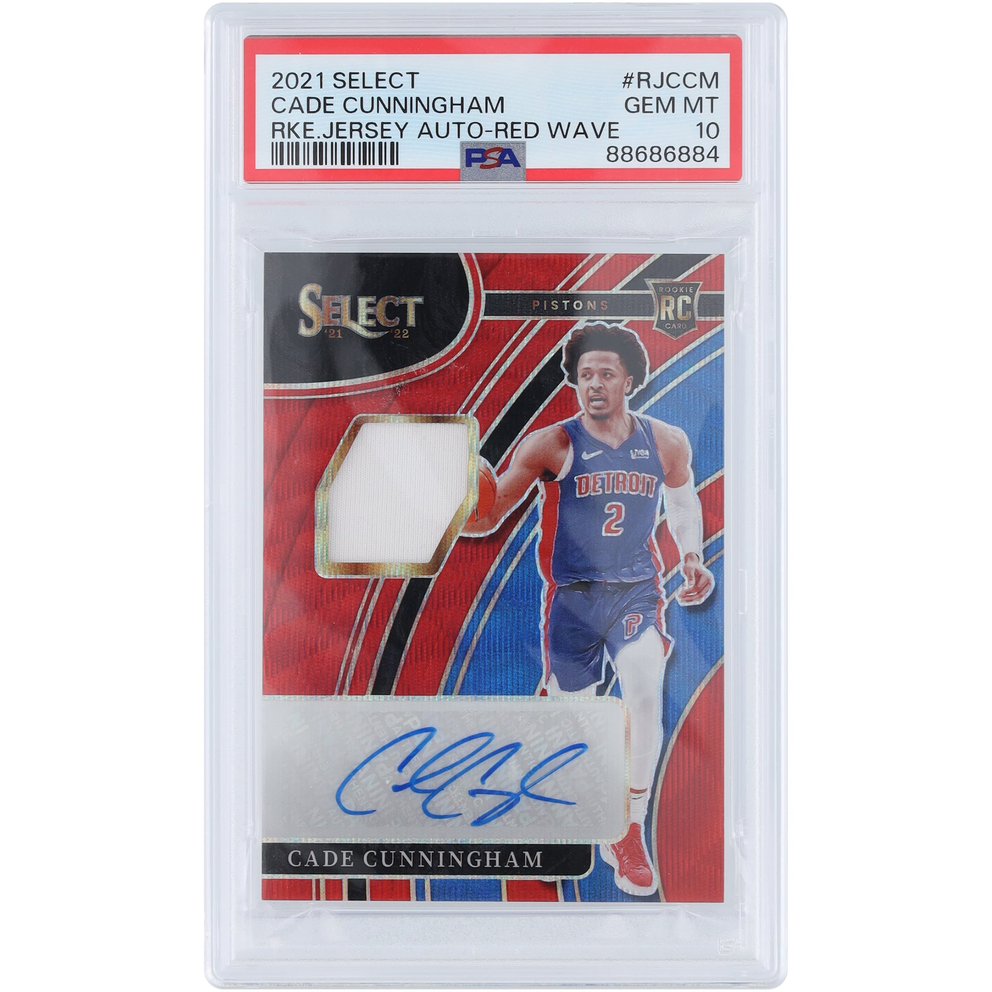 Cade Cunningham Detroit Pistons Autographed 2021-22 Panini Select 