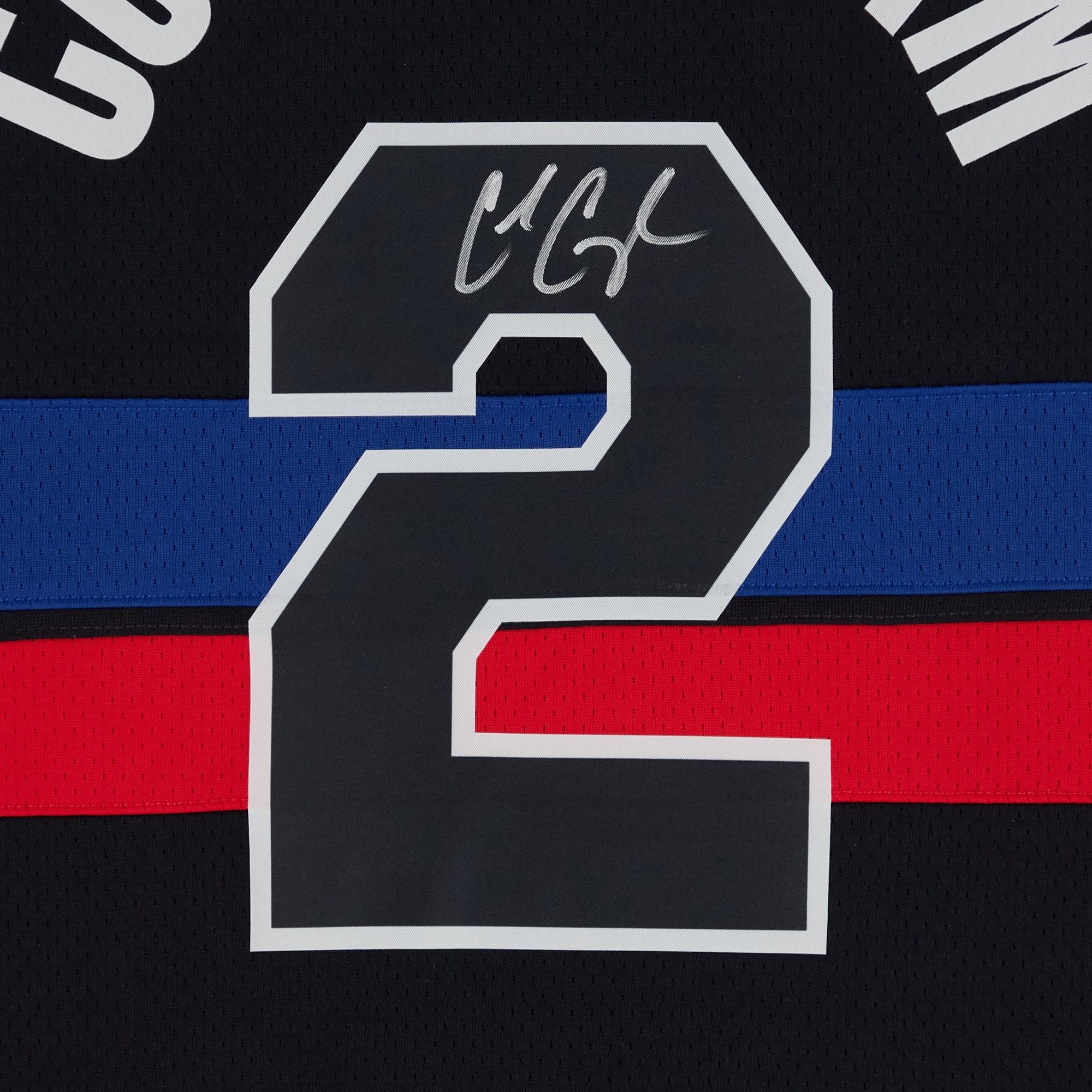Maillot Swingman Jordan Brand noir autographié par Cade Cunningham des Detroit Pistons