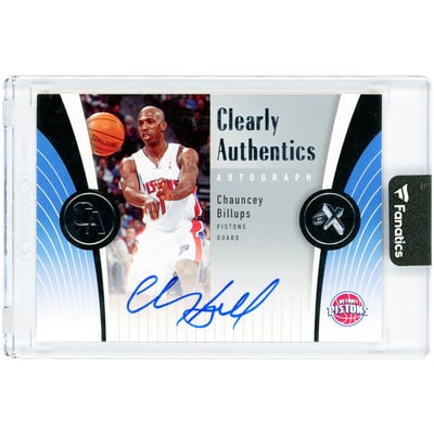 Chauncey Billups Detroit Pistons Autographed 2006-07 Fleer EX Clearly Authentic #CCA-BI Card
