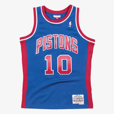 Dennis Rodman Detroit Pistons 1988-89 Mitchell & Ness Blue Swingman Jersey Road