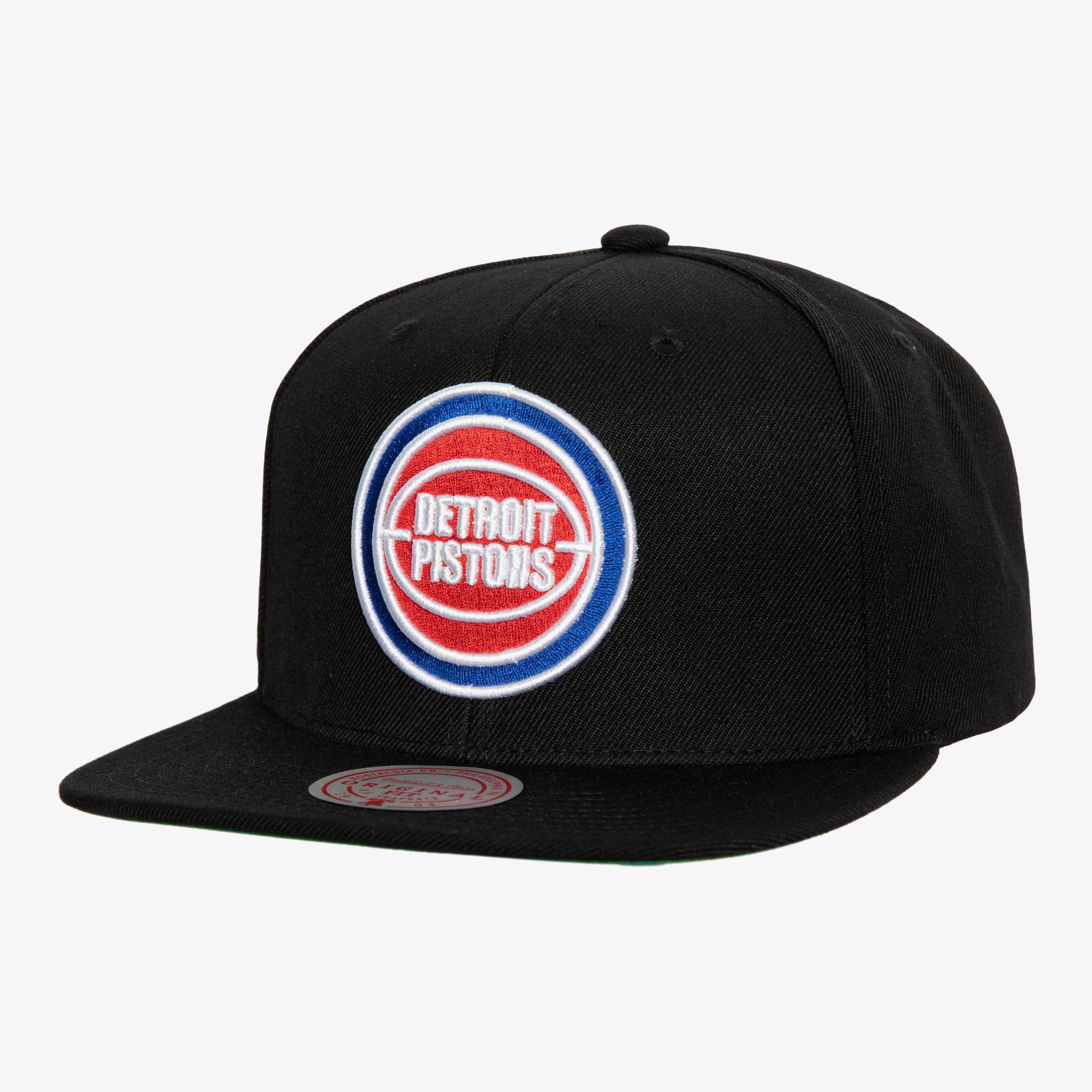 Detroit Pistons Black Hardwood Classics Top Spot Snapback Hat
