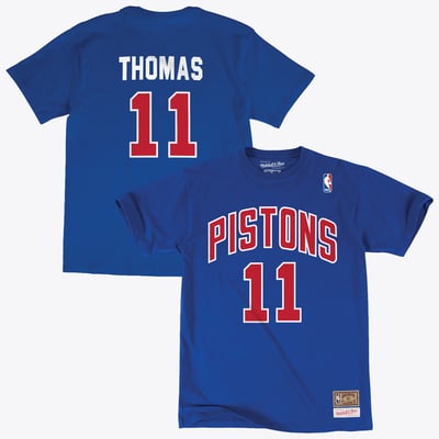 Detroit Pistons Mitchell & Ness Isiah Thomas Name & Number Tailored - Mens