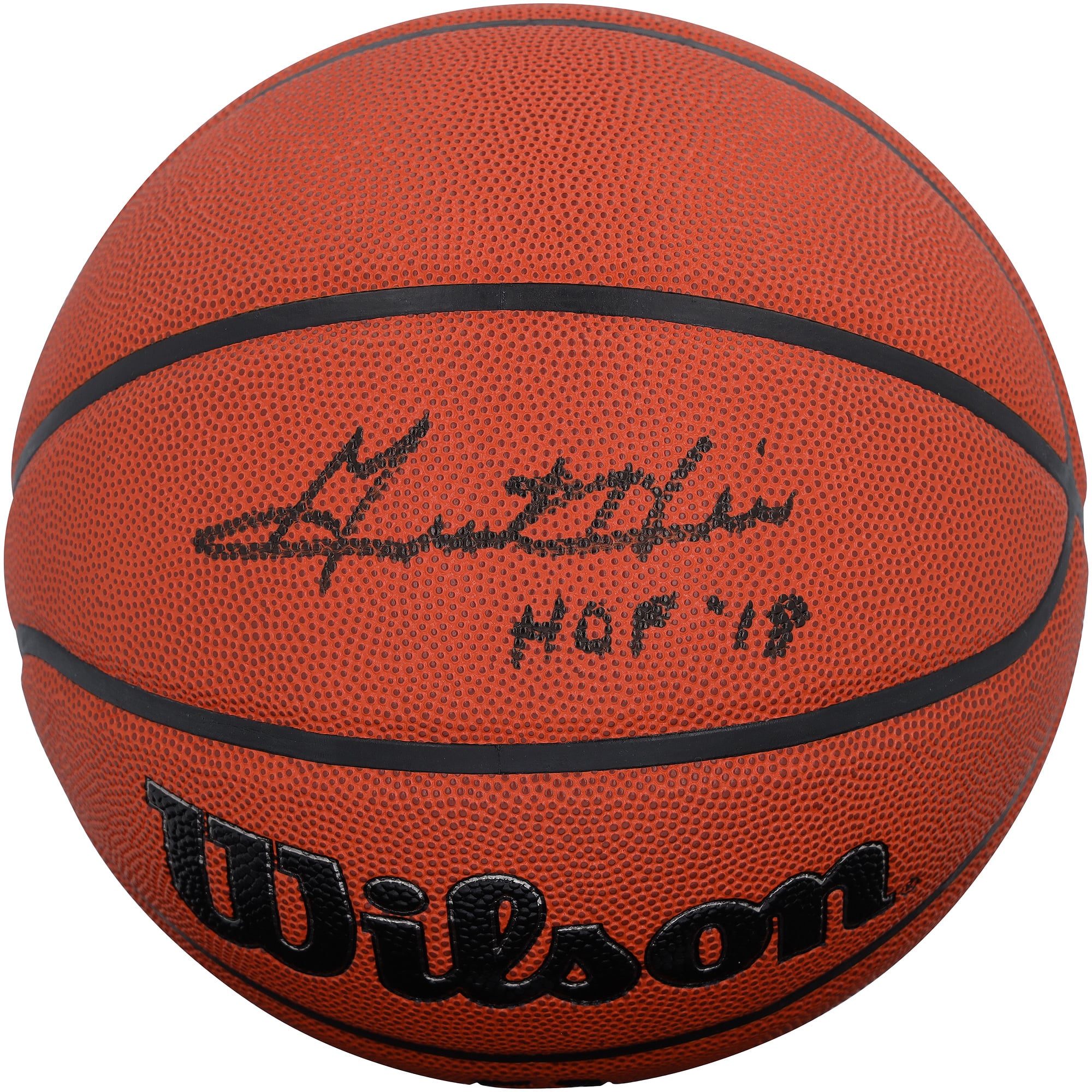 Ballon de basket-ball Wilson Authentic Series autographié par Grant Hill, Detroit Pistons, pour intérieur/extérieur