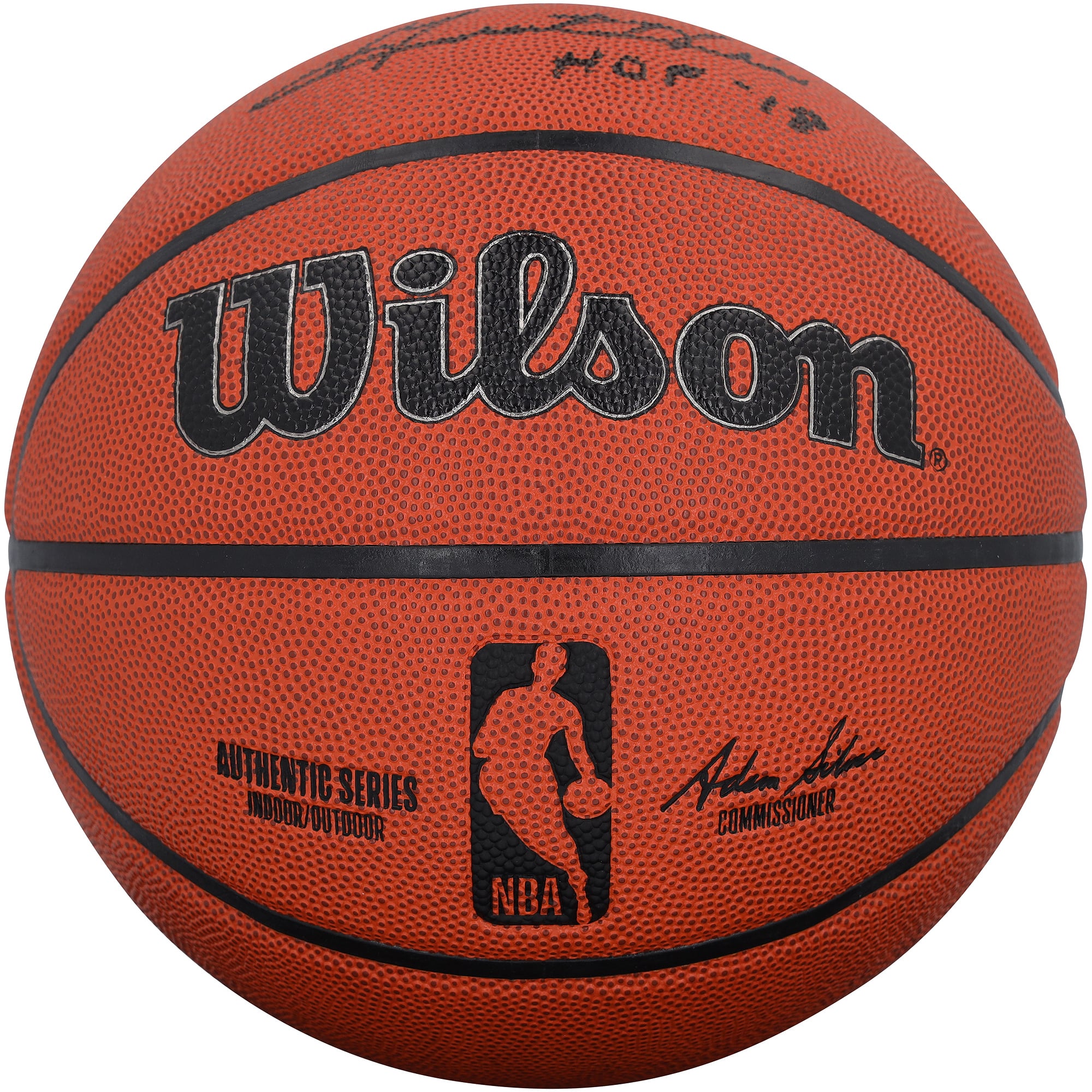 Ballon de basket-ball Wilson Authentic Series autographié par Grant Hill, Detroit Pistons, pour intérieur/extérieur