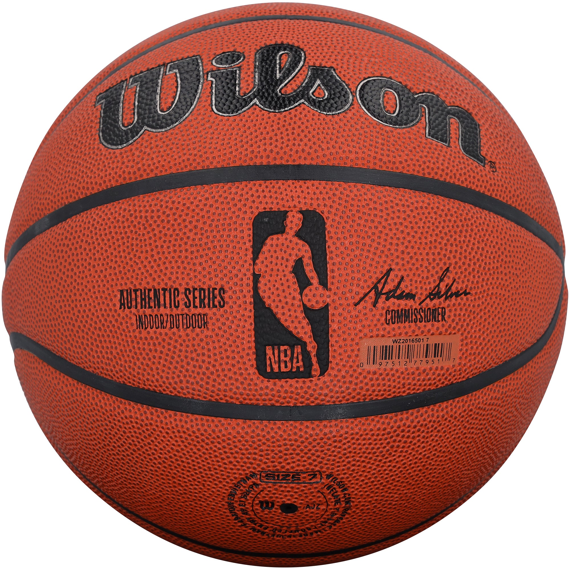 Ballon de basket-ball Wilson Authentic Series autographié par Grant Hill, Detroit Pistons, pour intérieur/extérieur