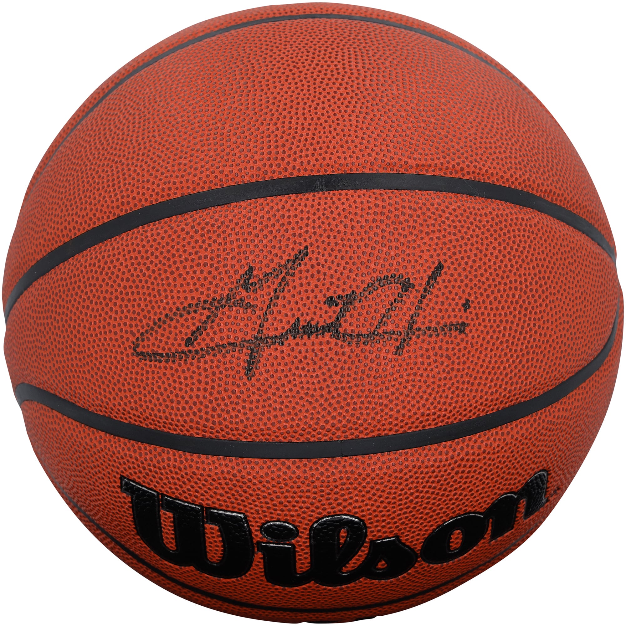 Ballon de basket-ball Wilson Authentic Series autographié par Grant Hill, Detroit Pistons, pour intérieur/extérieur.