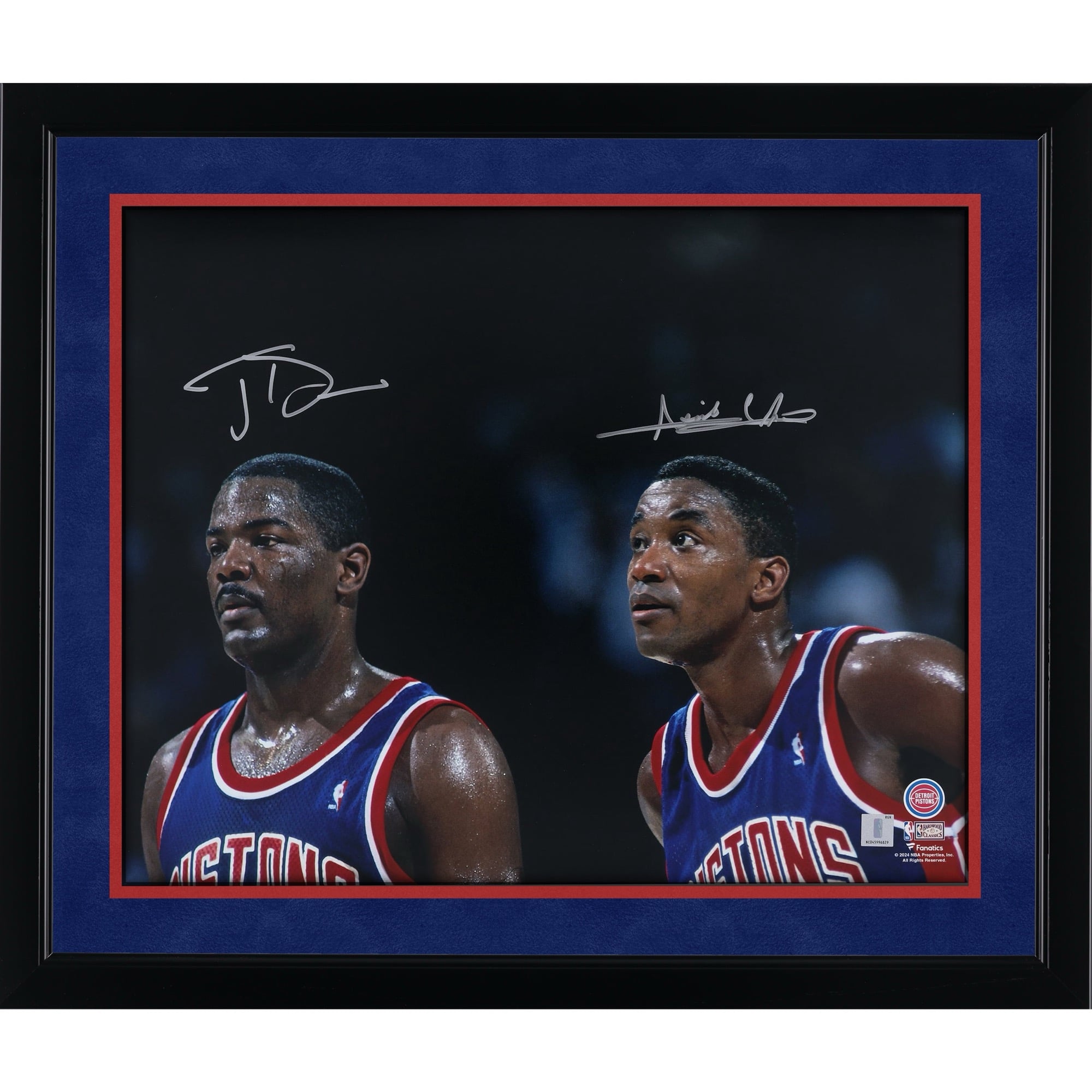 Isiah Thomas & Joe Dumars Detroit Pistons Autographed 16" x 20" Photograph