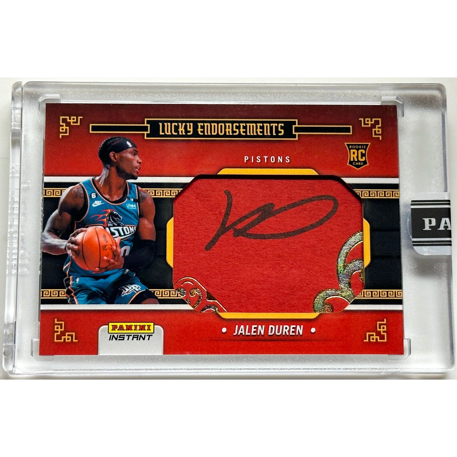 Jalen Duren Signed Panini Instant Lucky Endorsements Nba Rookie 