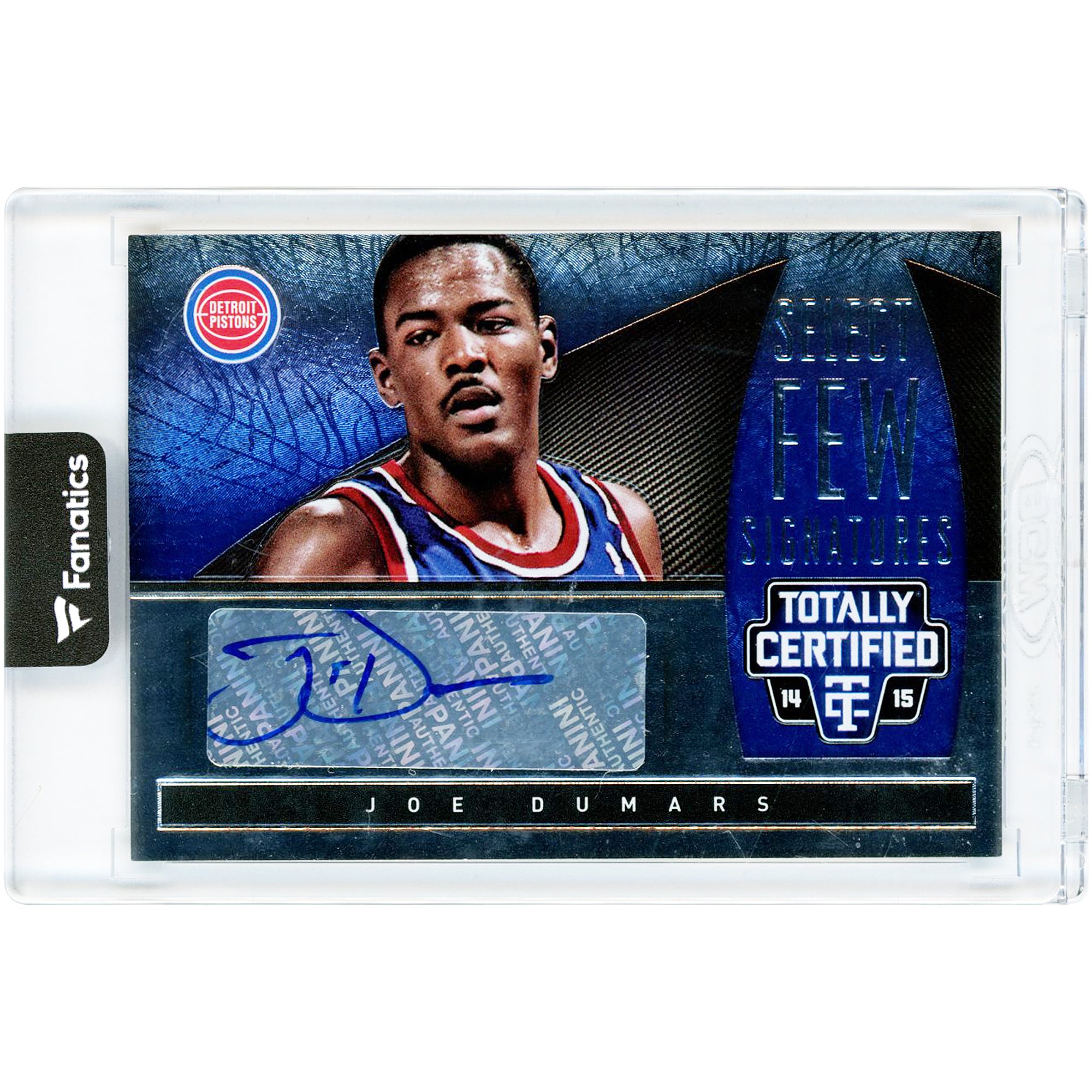 Carte autographiée de Joe Dumars (Detroit Pistons) 2014-15 Panini Totally Certified Select Few Signatures #SF-JD #22/60