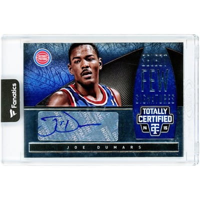 Joe Dumars Detroit Pistons Autographed 2014-15 Panini Totally Certified Select Few Signatures #SF-JD #22/60 Card