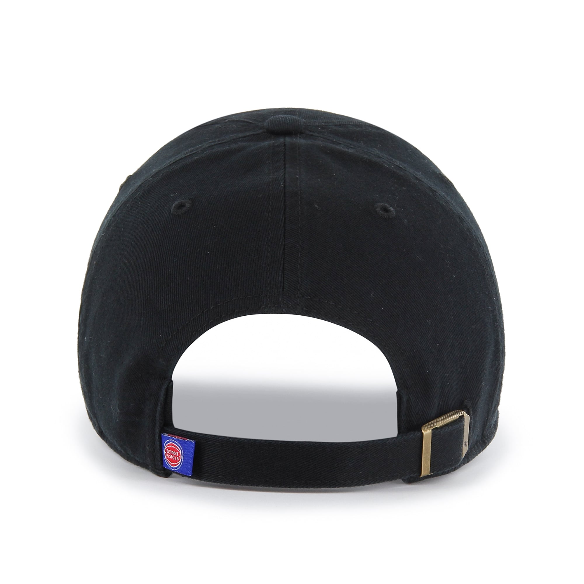 Men's '47  Black Detroit Pistons Core Logo Clean Up Adjustable Hat