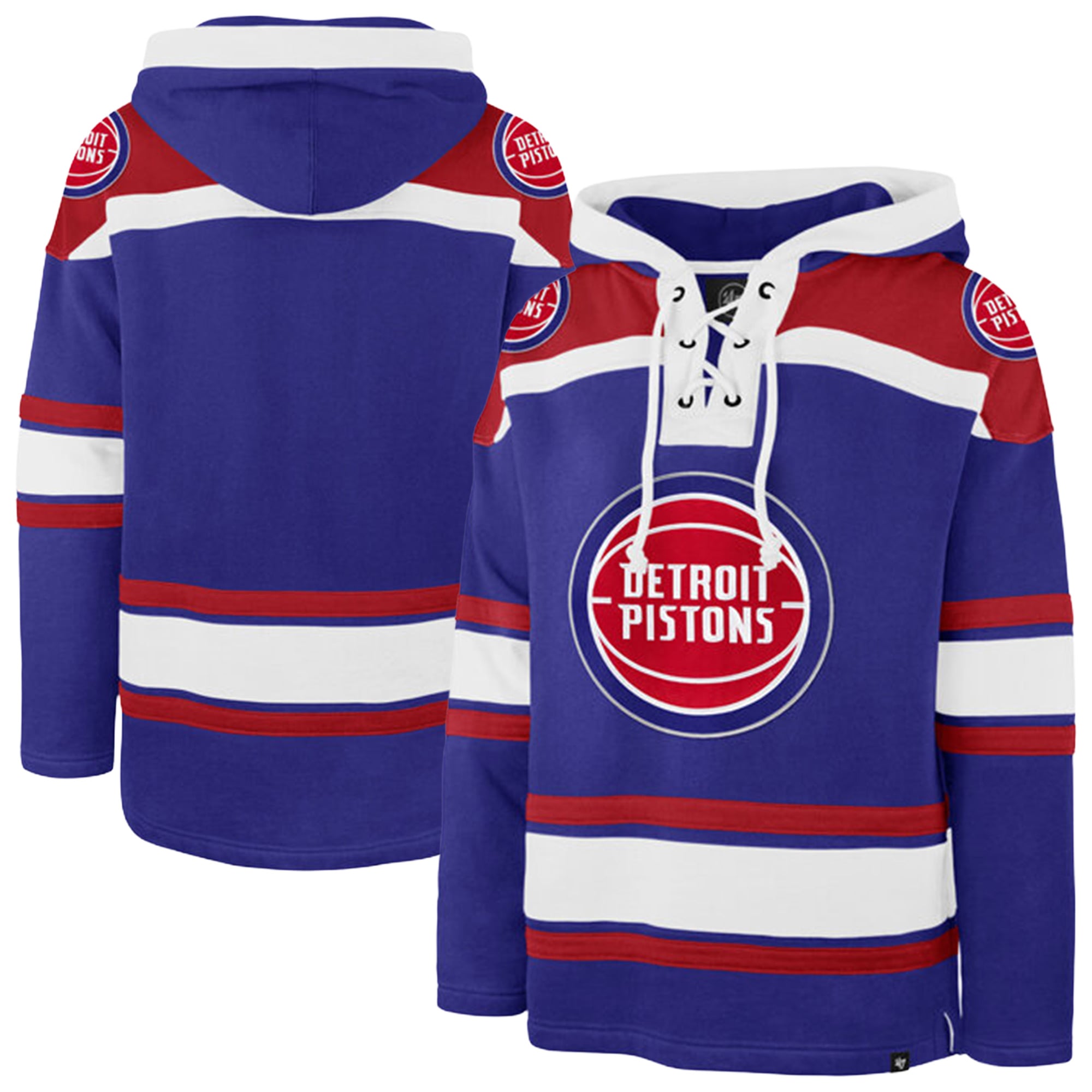 Sweat à capuche Superior Lacer bleu Detroit Pistons '47 pour homme