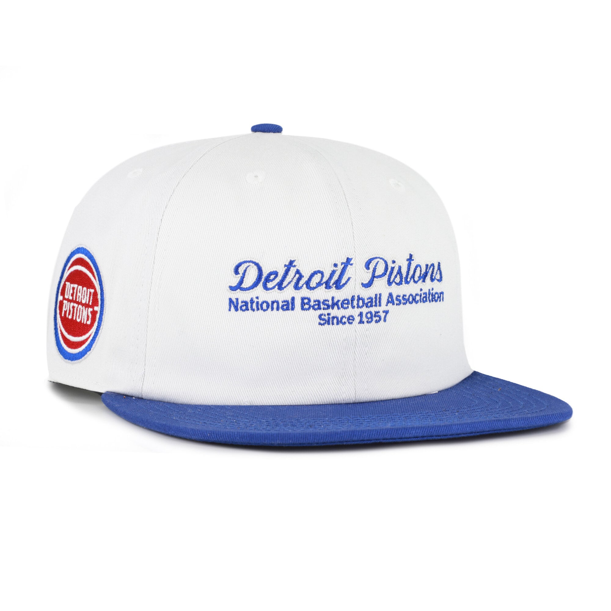 Casquette snapback capitaine Detroit Pistons Script Stack crème pour homme