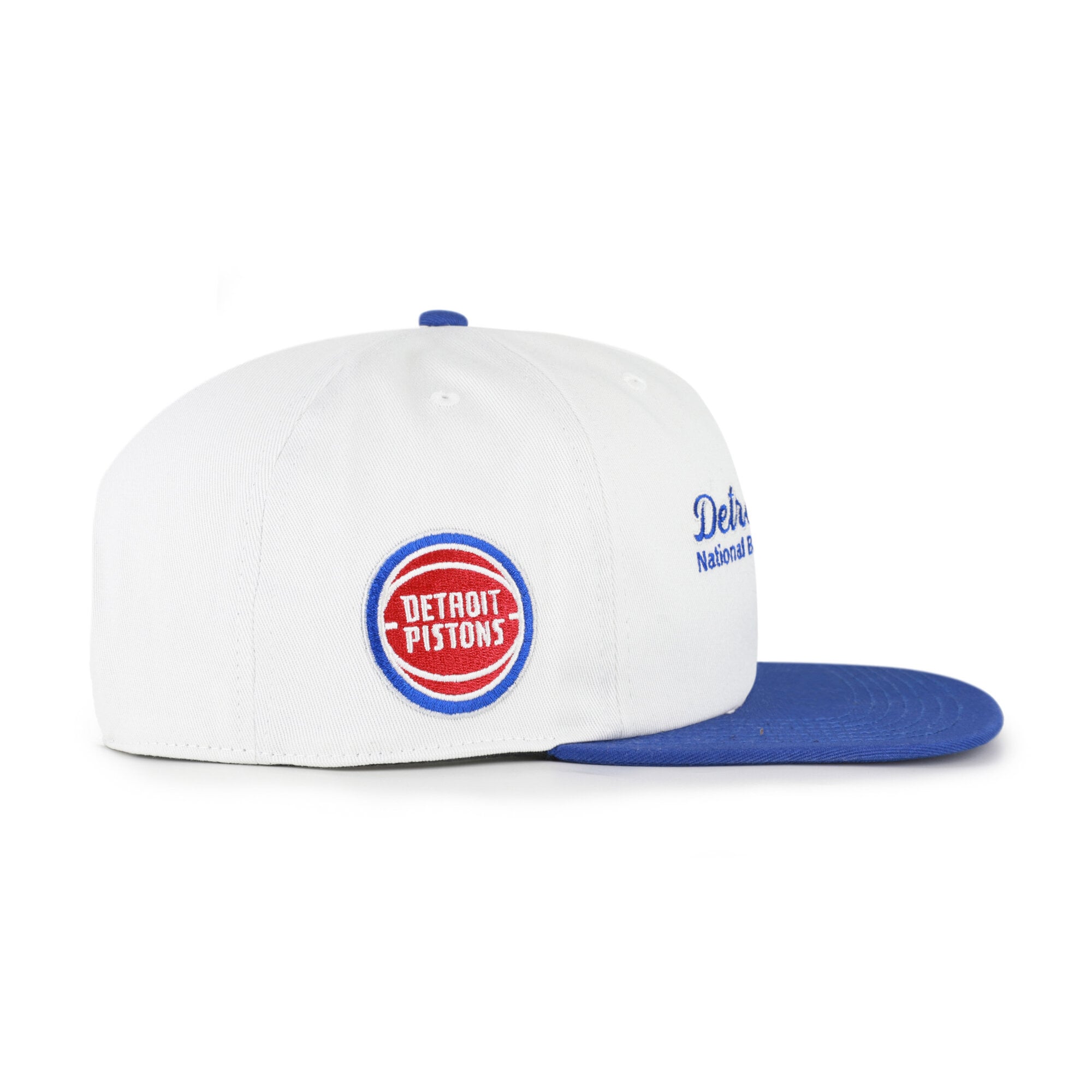 Casquette snapback capitaine Detroit Pistons Script Stack crème pour homme
