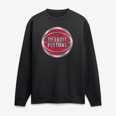 Detroit Pistons  Metallic Mascot Sweatshirt - Black