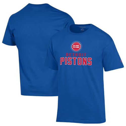 T-shirt en coton Champion Royal Detroit Pistons pour homme