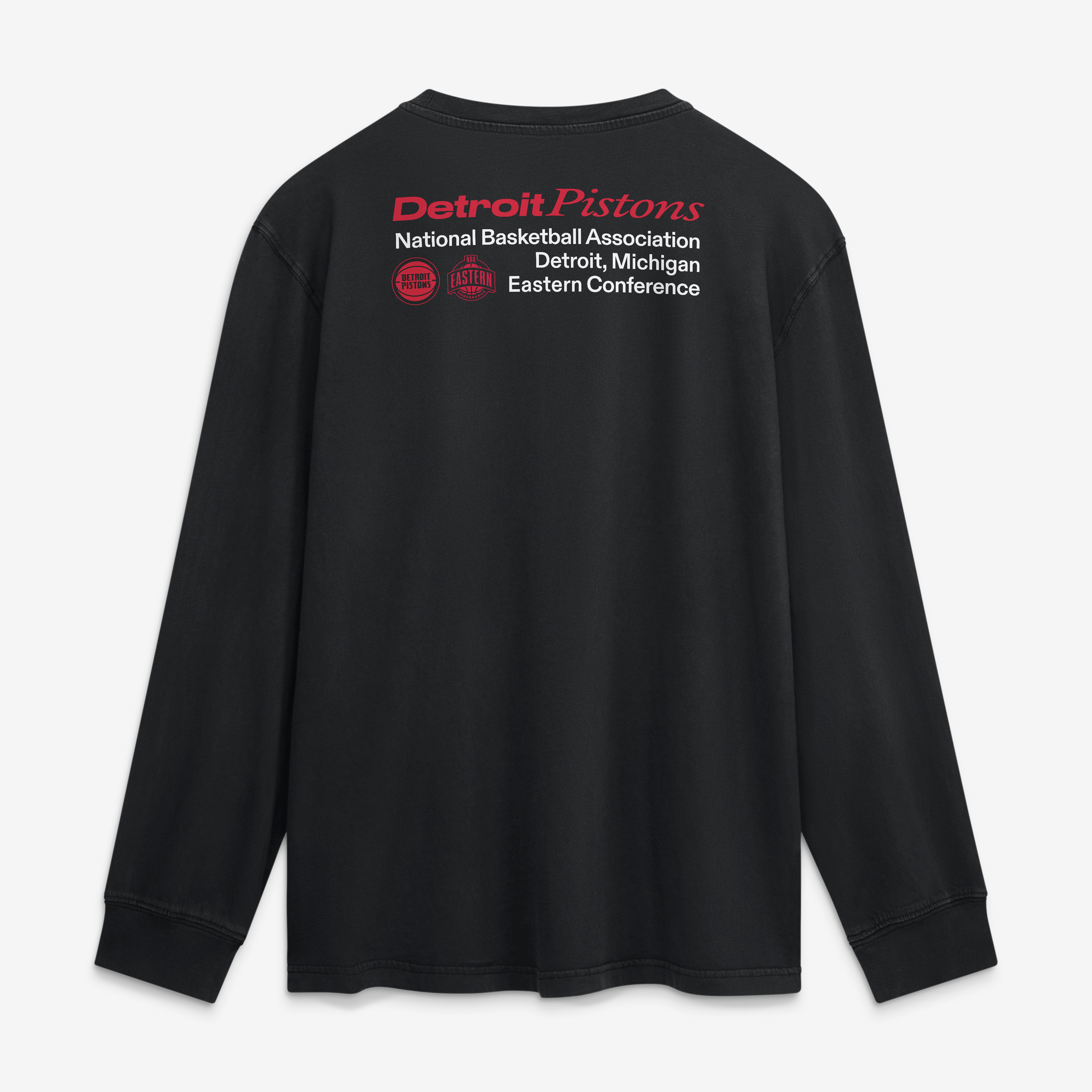 T-shirt à manches longues Fanatics Black Detroit Pistons Coaching Time pour homme