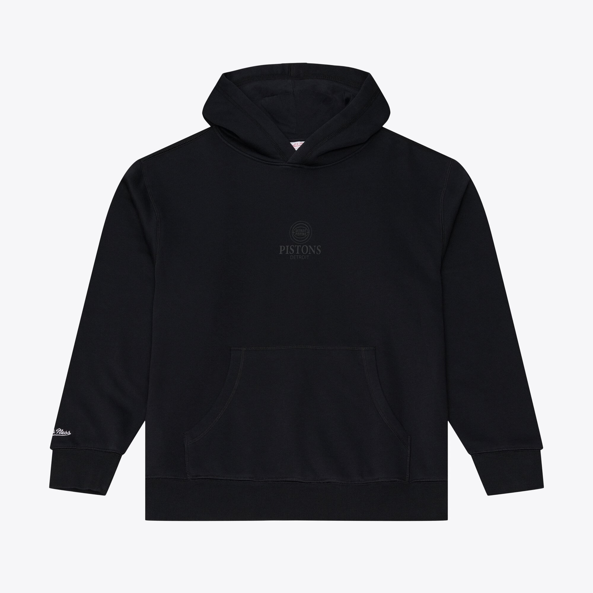 Sweat à capuche en polaire noire Mitchell & Ness Detroit Pistons pour homme