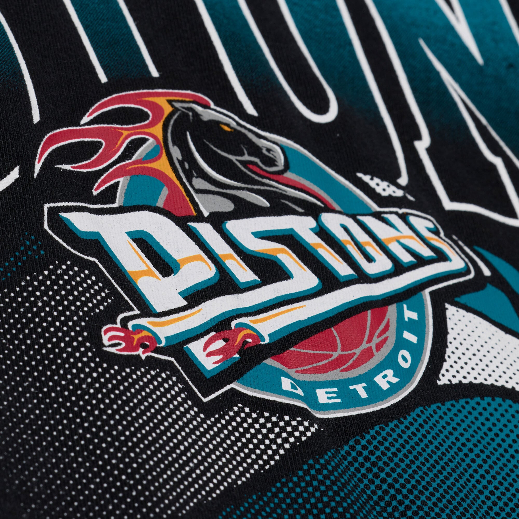 Men's Mitchell & Ness Black Detroit Pistons Core Graphic T-Shirt