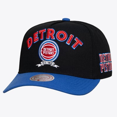 Detroit Pistons Mitchell & Ness True Legacy Pro Adjustable Hat - Black