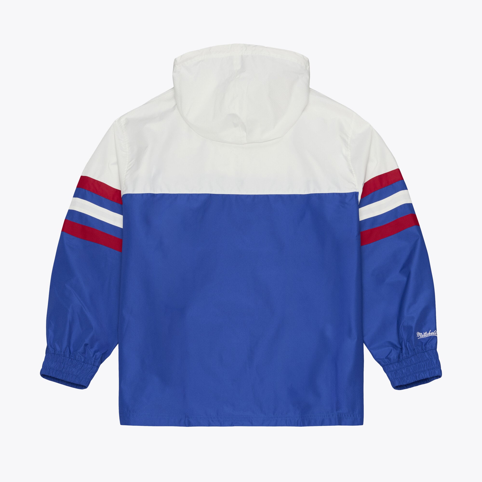 Men's Mitchell & Ness  Blue Detroit Pistons Head Coach Lightweight Anorak Quarter-Zip Windbreaker