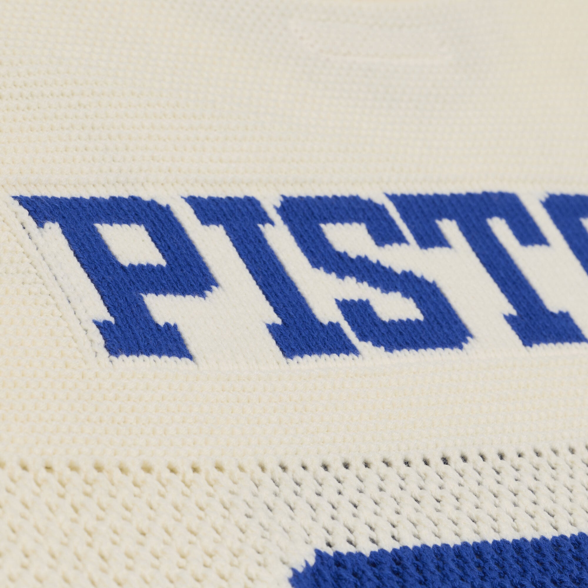 Men's Mitchell & Ness  Cream Detroit Pistons Hardwood Classics Retro Roots Short Sleeve Sweater Jersey