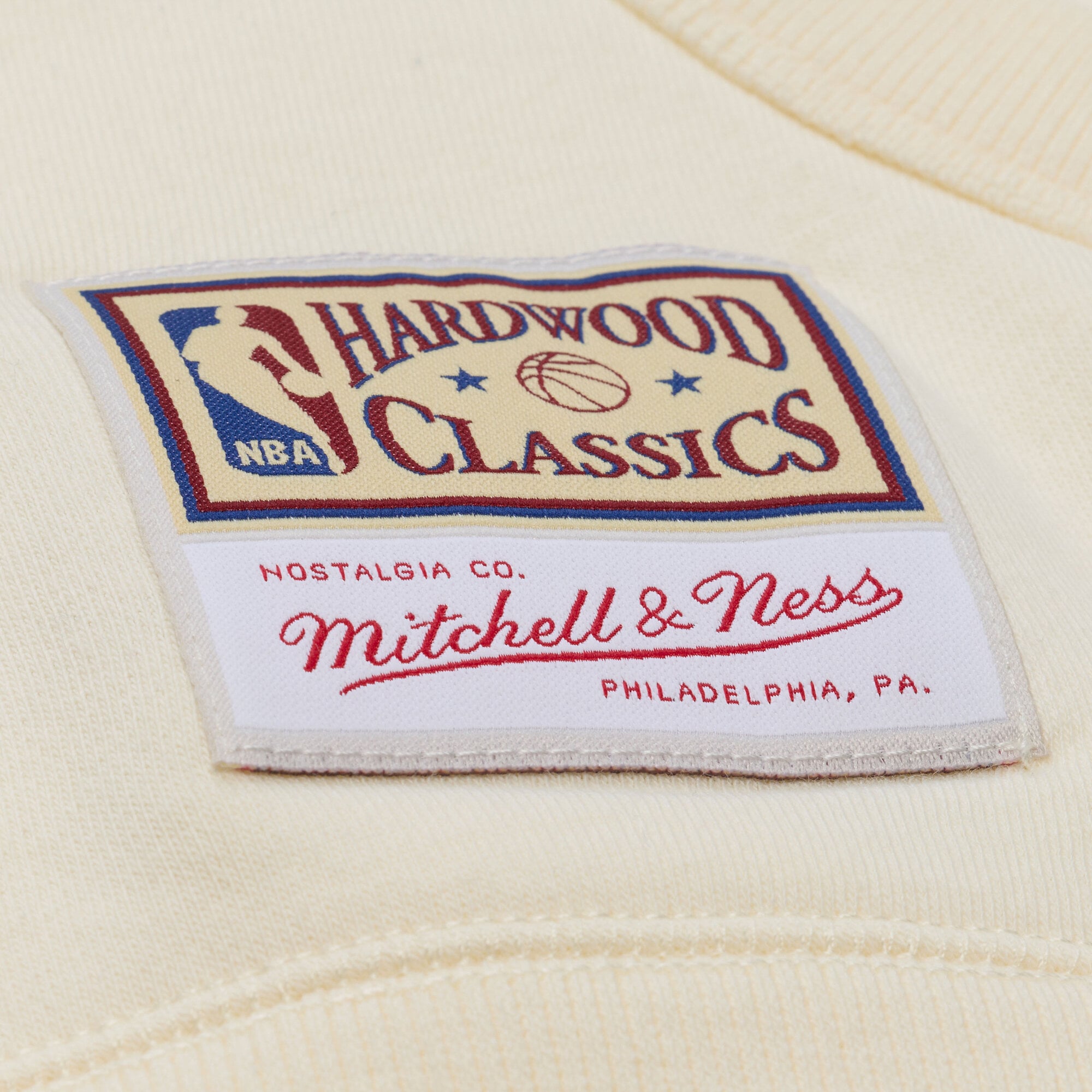 Men's Mitchell & Ness Cream Detroit Pistons Walk-Off Fleece Hoodie