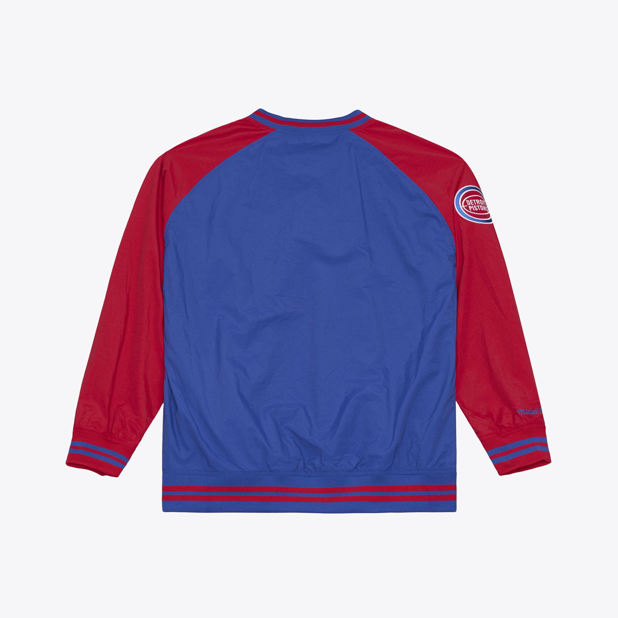 Men's Mitchell & Ness Royal Detroit Pistons Classic V-Neck Raglan Pullover