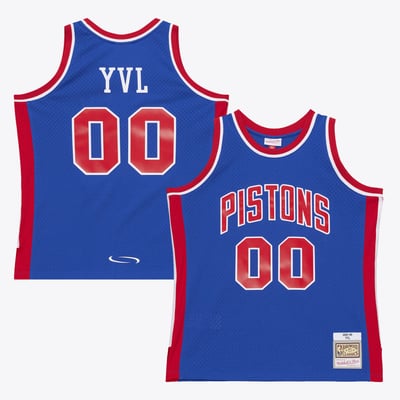 Detroit Pistons Mitchell & Ness x Playboi Carti 1995-96 Swingman Jersey - Blue