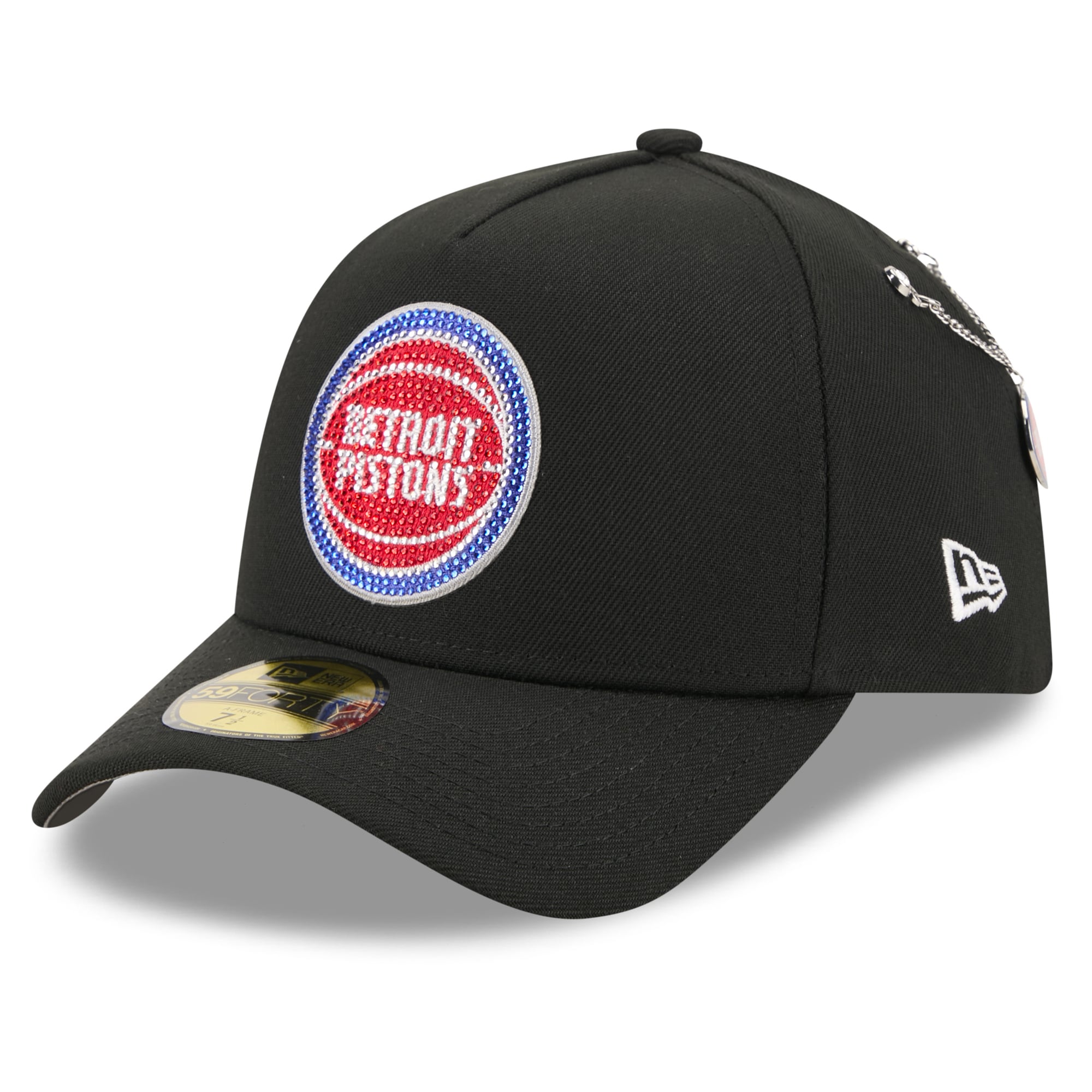 Men's Detroit Pistons New Era Black 2026 NBA Draft On-Stage Crystal A-Frame 59FORTY Fitted Hat